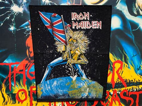 Iron Maiden The Beast On The Road” Backpatch Bootleg Eddies Battle Vest