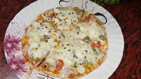 Veg Pizza Recipe Very Easy Simple Pizza Without Oven Cheesy Pizza Recipe Cook With Khushboo