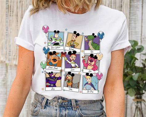 Disney Toy Story Polaroid Portrait T Shirt Buzz Woody Jessie Aliens