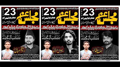 Live Majlis Aza 23 Muharram 2022 Khayali Bypass Gujranwala