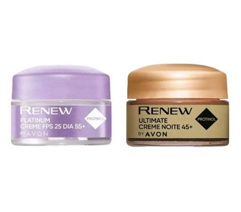 Kit Renew Platinum Dia FPS 25 Ultimate Noite Avon Hidrata E