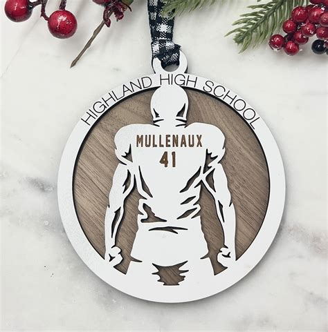 Personalized Football Ornament Football Christmas Ornament - Etsy