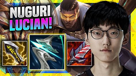 Nuguri Destroying With Lucian Fpx Nuguri Plays Lucian Top Vs Jayce