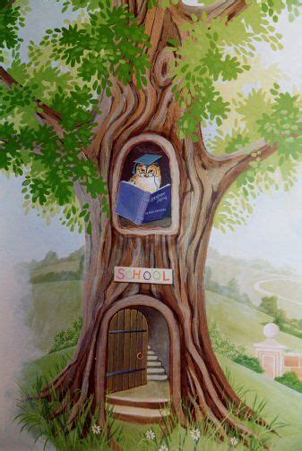 Wise Old Owl Mural Painting Mural Art Wall Murals Wall Art Kids