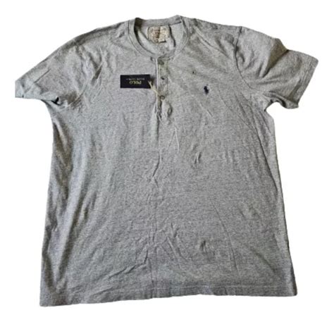 Polo Raph Lauren Playera Gris Con Botones Talla Xxl Envío gratis