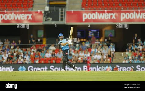 Gold Coast Australia 22nd Jan 2024 Matt Short Adelaide Hits 13 From 6 Balls Inside The