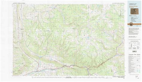 Glenwood Springs Topographical Map 1 100 000 Colorado Usa