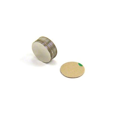 N42 Neodymium Adhesive Disc Magnet 15mm Dia X 0 5mm Thick 0 61lbs Pull