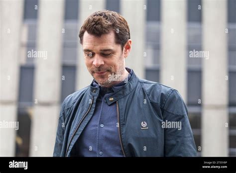 Actor, Kenny Doughty, during filming in Darlington, England, UK on the