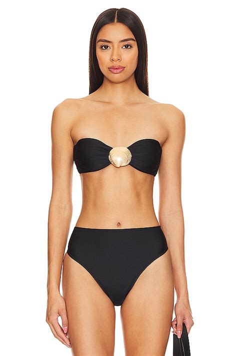 Shani Shemer Ines Bikini Top In Black Revolve