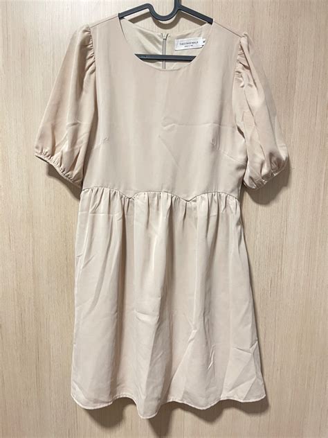 Tsw Nude Babydoll Dress Women S Fashion Dresses Sets Dresses On Carousell