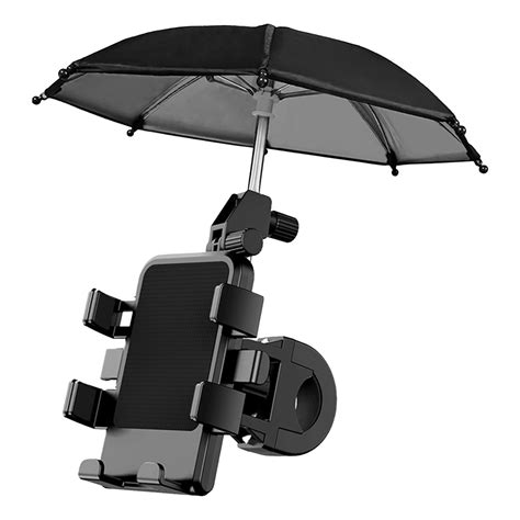 Phone Holder /Bike Phone Mount with Mini Umbrella /360 Degree Rotatable ...