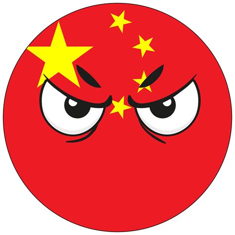China Country Ball Angry Eyes Vinyl Decal 6 inches wide – DECALS OF AMERICA