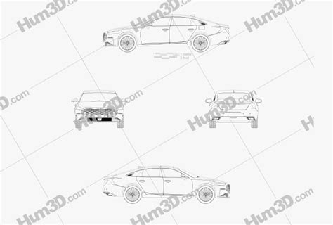 Kia K8 2022 Blueprint 3DModels