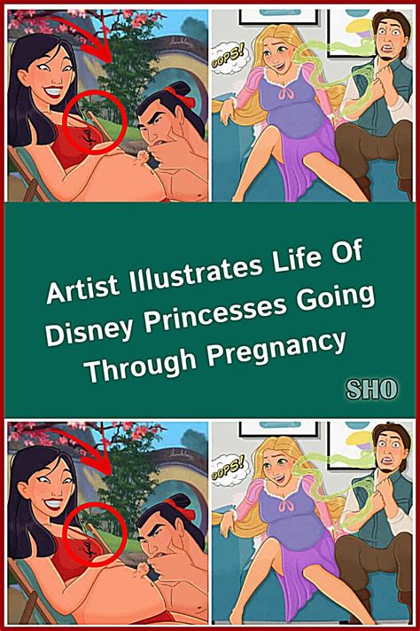 Artist Illustrates Life Of Disney Princesses Going Through Pregnancy