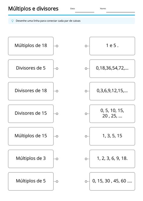 Atividade Múltiplos E Divisores - NAZAEDU