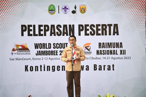 Wakili Indonesia Di Jambore Pramuka Dunia Ridwan Kamil Lepas Kepergian