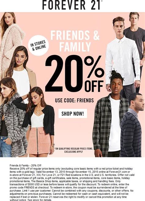 20 Off At Forever 21 Xxi For Love 21 Or F21 Red Or Online Via