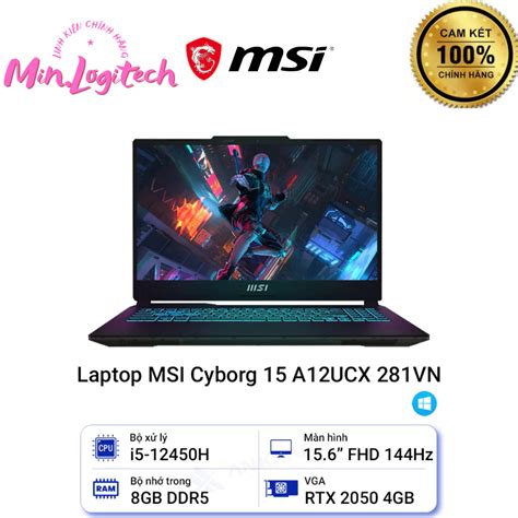 Laptop Msi Cyborg A Ucx Vn Intel Core I H Gb Gb