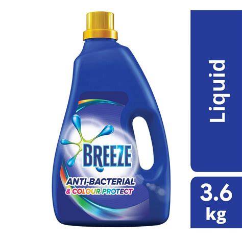 Breeze Detergent Liquid Anti Bacterial And Colour Protect 3 6kg