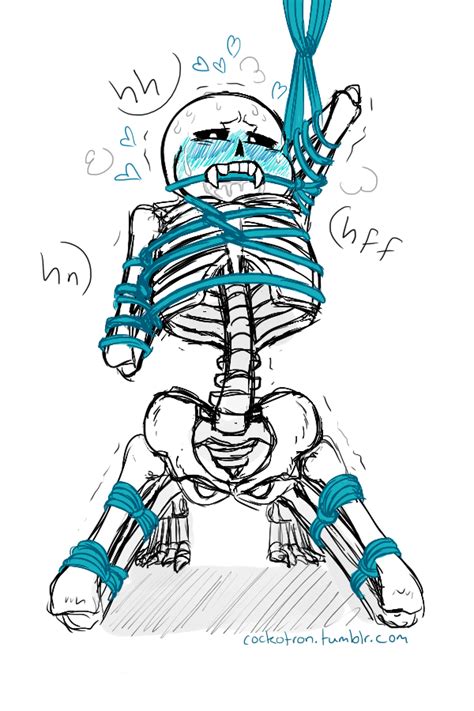 Rule 34 Animated Skeleton Blue Blush Blush Bondage Bound Arms Bound