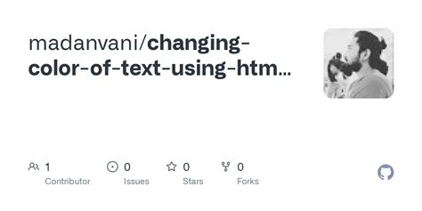 Github Madanvani Changing Color Of Text Using Html Css