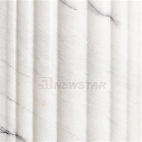 Newstar Fluted Marble Tile Stone Concave Marble Sideboard Fluted