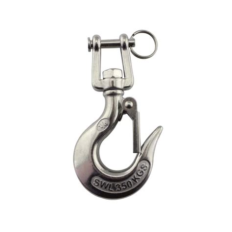 5pcs 3 16 Swivel Sling Hook With Latch Industrial Grade Lifting