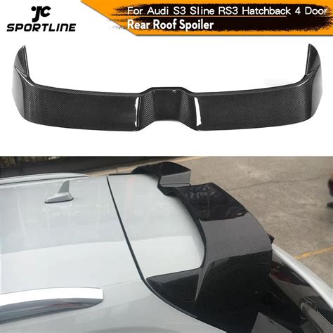 Carbon Fiber FRP Rear Roof Spoiler Window Wing For Audi A3