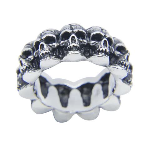 Nieuwe Dropshipping Skull Heads Ring L Rvs Mannen Ring Cool Party