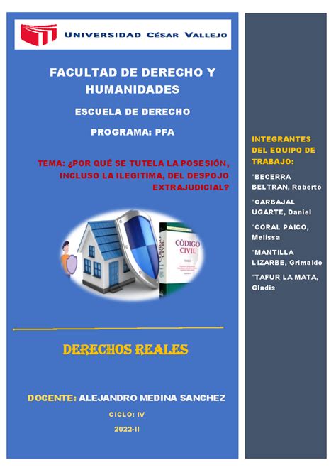 Trabajo De Investigacion Facultad De Derecho Y Humanidades Escuela De Derecho Programa Pfa