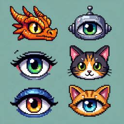 Pixel Art Eye Gallery - Create Your Own