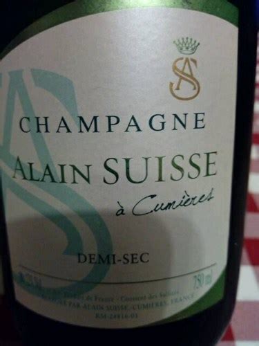 Alain Suisse Demi Sec Champagne Vivino France