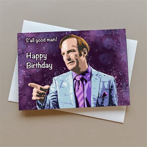 Better Call Saul Birthday Card Greetings Card Saul Goodman Breaking