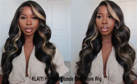 Amazon Klaiyi Chocolate Brown Blonde Body Wave X Lace Front