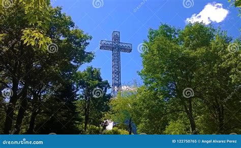 A Cross Over Mont Royal in Montreal Stock Image - Image of christianity ...