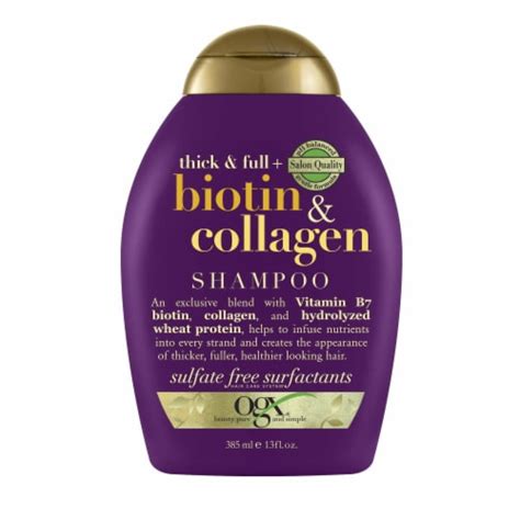 Ogx Thick & Full Biotin & Collagen Shampoo For Thin Hair Paraben Free ...