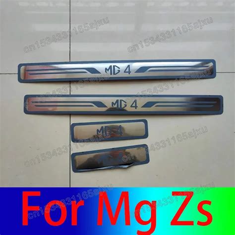 Door Sill Scuff Plate Trim Auto Protector Stainless Steel Styling Sticker Car Accessories For Mg