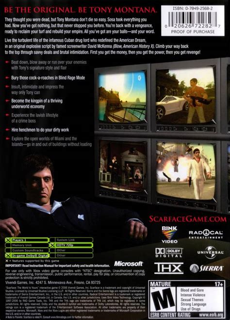 Scarface The World Is Yours Box Shot For Xbox Gamefaqs