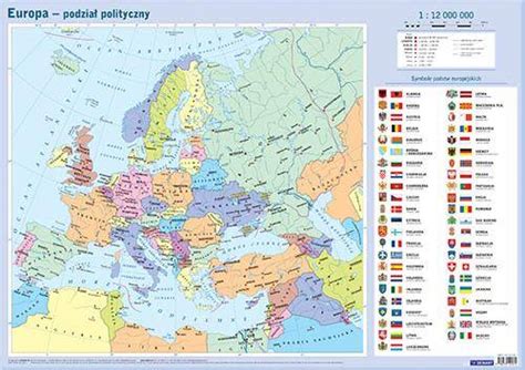 Europa podział polityczny Mapa w tubie księgarnia Edugaleria pl