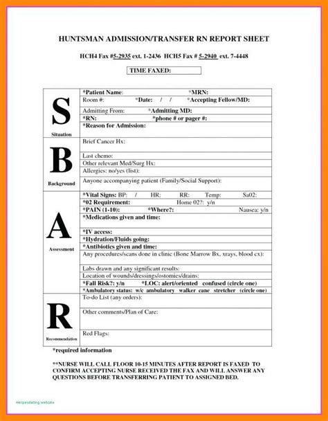 Patient Care Report Template Free Design Template