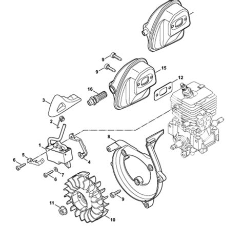 Ignition System And Muffler Assembly For Stihl Sr200 Z Mistblower Lands