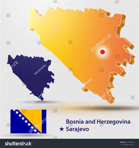 Map Of Bosnia And Herzegovina Vector Silhouette Of Bosnia And