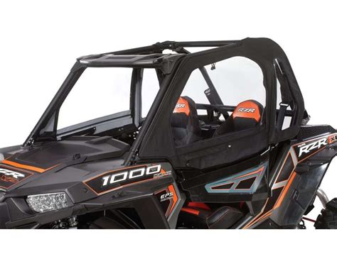 Canvas Upper Half Doors Black Polaris Rzr