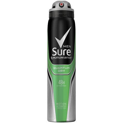 Sure Men Quantum Dry H Protection Deodorant Spray Antiperspirant