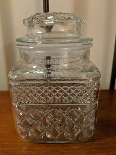 Anchor Hocking Wexford Glass Jar Canister Storage Vintage