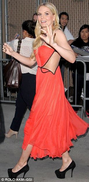 Jennifer Morrison Displays Plenty Of Flesh In A Sheer Coral Gown After THAT Naked Photo