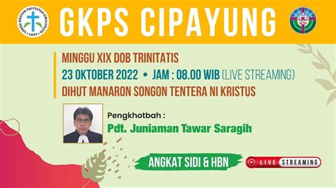 🔴live Ibadah Minggu Gkps Cipayung 23 Oktober 2022 Youtube