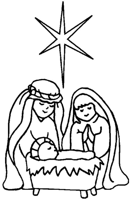 Simple Nativity Scene Drawing Free Download On Clipartmag