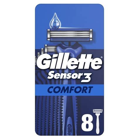 Gillette Sensor 3 Comfort Men S Disposable Razors X8 Mens Superdrug